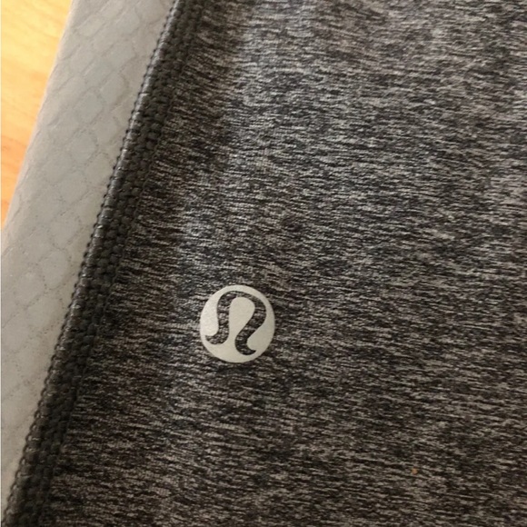 LULULEMON ATHLETICA Heathered Black LIGHT SPEED TIGHT/ Pants size 4 SMALL - Picture 9 of 11